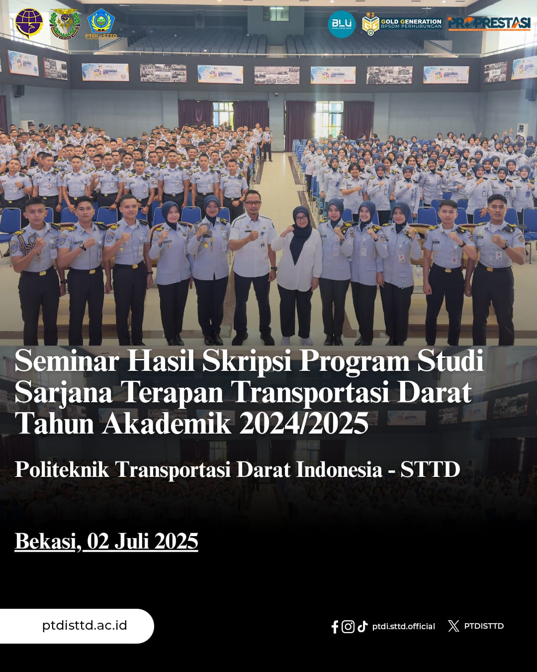 seminar hasil skripsi Program Studi Sarjana Terapan Transportasi Darat PTDI-STTD